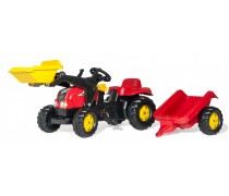 Vaikiškas minamas traktorius su priekaba ir kaušu vaikams nuo 2,5 iki 5 m. | RollyKid | Rolly Toys 